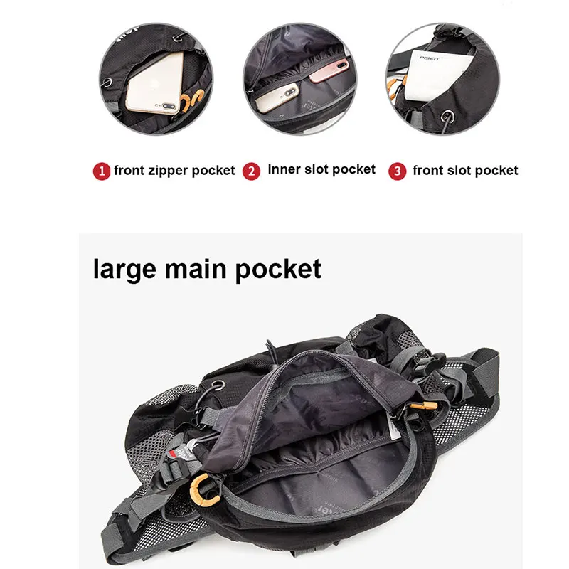 Camping Waist Chest Bag Outdoor Nylon Shoulder Bag Crossbody Travel Cycling Bicycle Riding Running Handbags Climbing Men's Bags 4