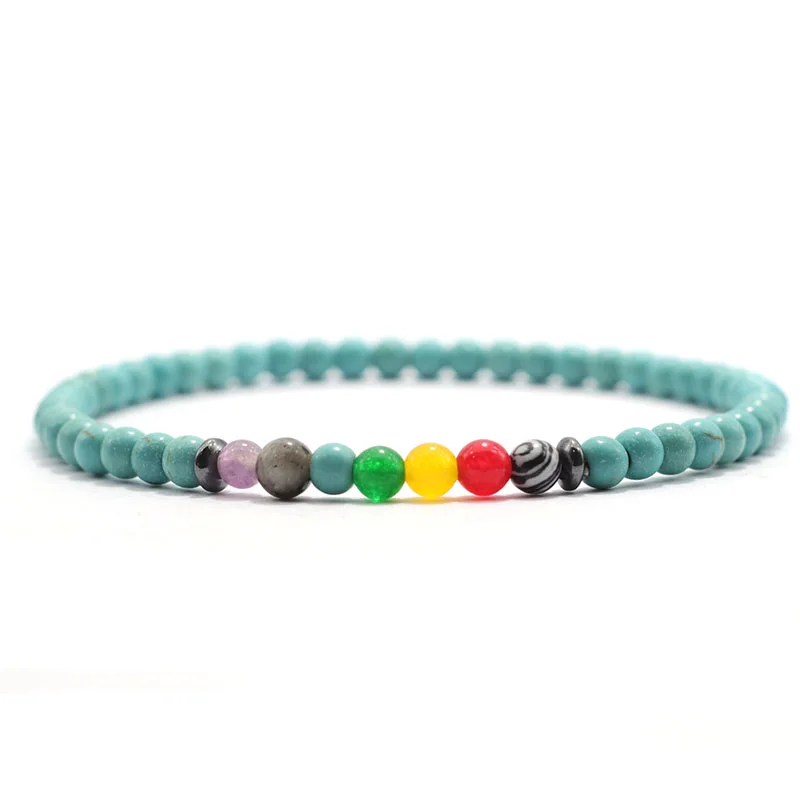 Bracciale Elastico Reiki Guarigione In Pietre Naturali Rotonde 8mm - Foto 6