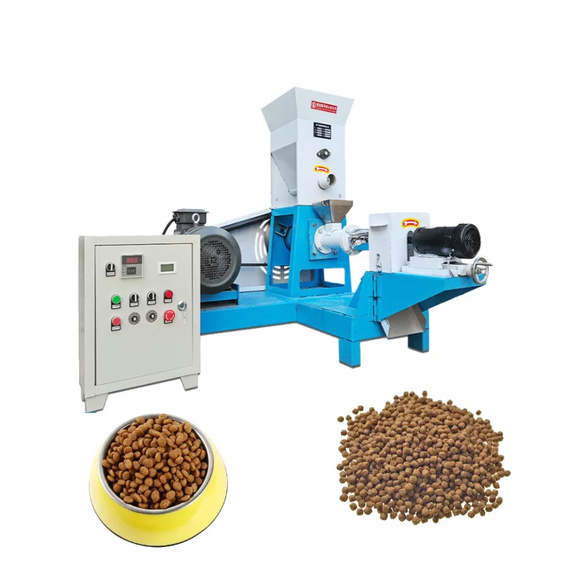 Small Farm Use Dog Food Making Machine Floating Fish Pellet Extruder Plant Cat Dog Food Manufacturing Equipment