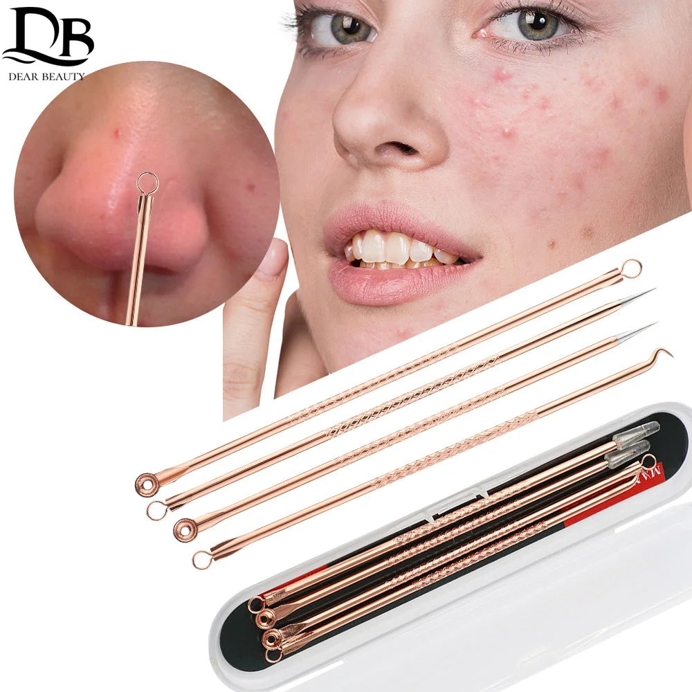 

Acne Blackhead Removal Needles Stainless Steel Black Spot Blemish Pimple Removal Needle Deep Cleansing Tool Face Skin Care Kit