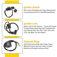 Kit complet de câblage électrique, CDI, STATOR pour moto, ATV, quad, pit bike, buggy, karting 50cc, 70cc, 90cc, 110cc, 125cc 2