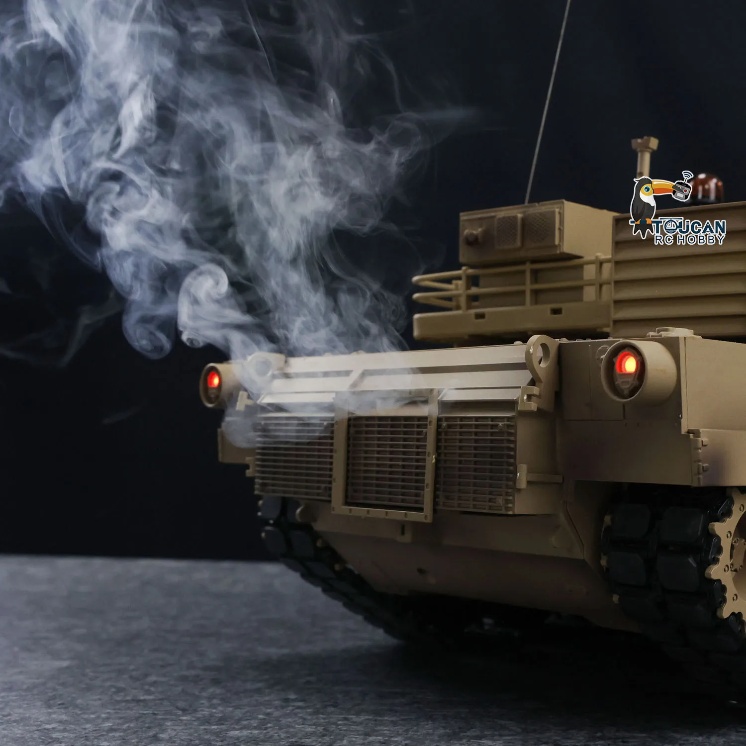 Heng Long 1/16 7.0 M1A2 Abrams Plastic RC Tank 3918 W/ 360°Turret Barrel Recoil TH17791-SMT4 6