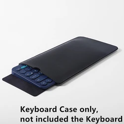 Premium PU Leather Wireless Keyboard Case & Dust Cover - Elegant Storage Bag (Black)