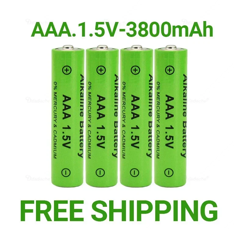 

Free Shipping 1.5V AAA Battery 3800mAh Rechargeable Battery NI-MH 1.5 V AAA Battery for Clocks Mice Computers Toys So On