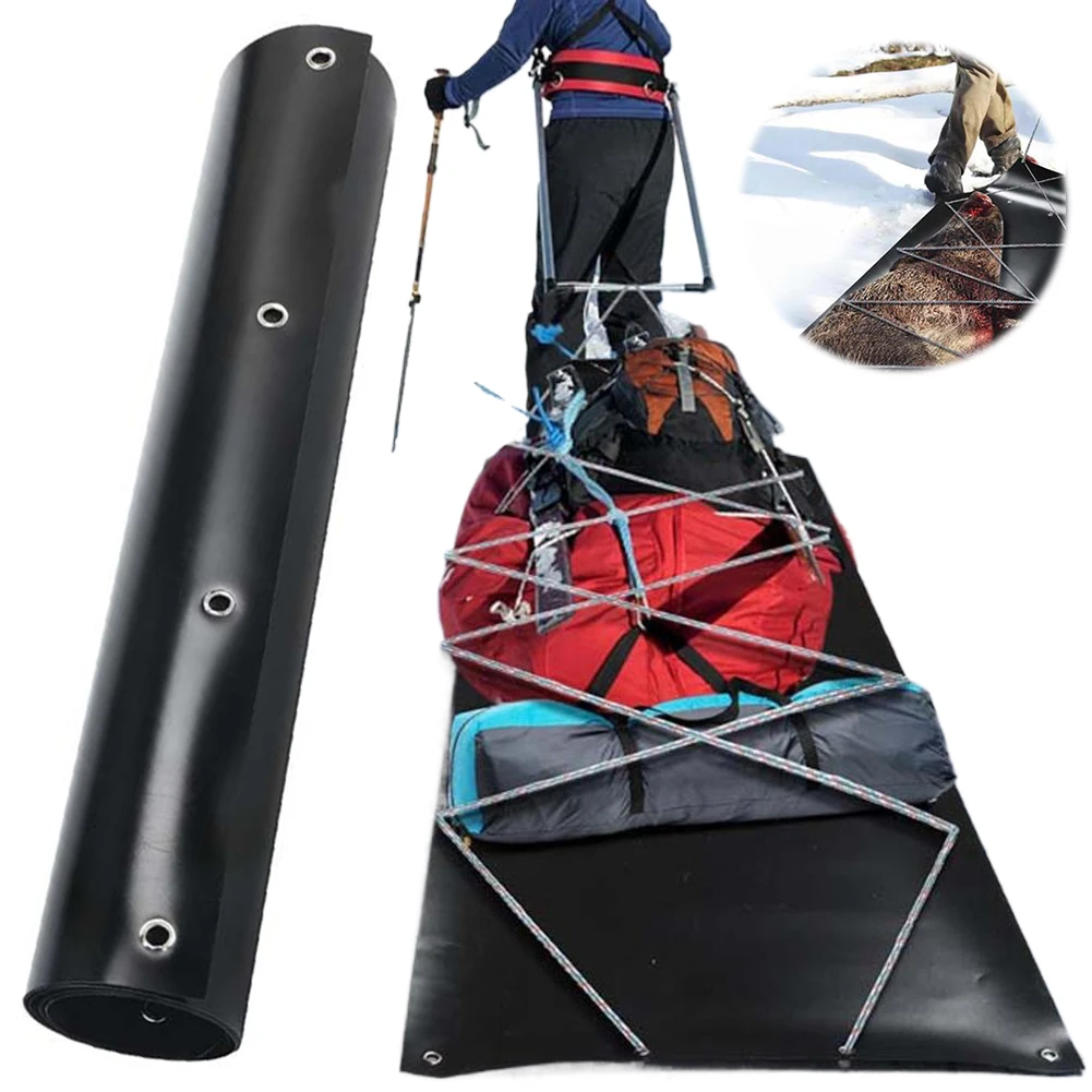 Deer Drag Sled Deer Cart Game Hauler with Rope Multi-Purpose Utility Sled Portable Ice Fishing Perfect Hunting Gift for Men