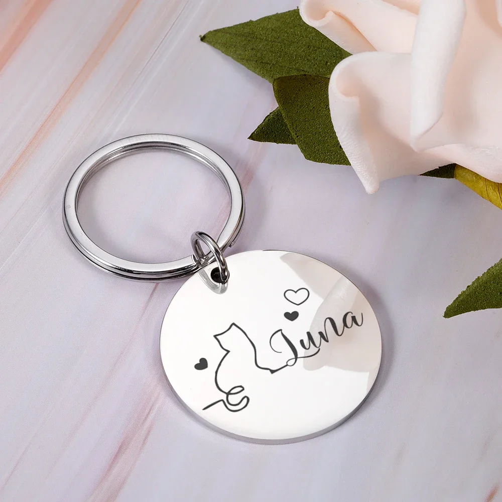 

Customized Pet ID Tags Funny Cats ID Tag Collars Personalized Cat ID Name Tag Accessories Shiny Steel for Kitten Accessories