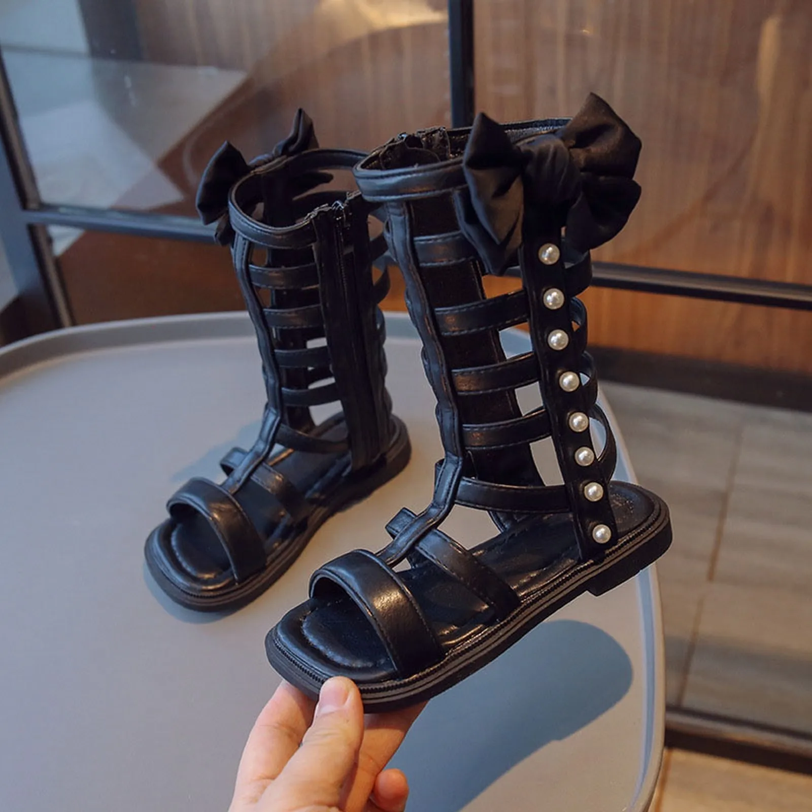 Girls' Sandals Summer Side Zipper Children'S Sandals Little Girls' Fashion Princess Shoes Children'S Sandals Baby Girl Sandal 3