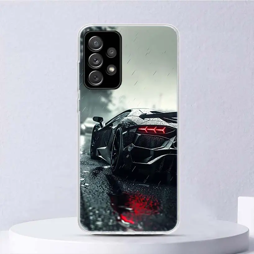 Men's Sports Car Soft Phone Case - Sleek Design for Samsung Galaxy Series