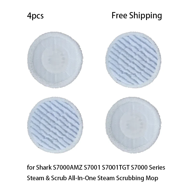 4pcs Shark S7000 Steam Mop Pads,for Shark S7000AMZ S7001 S7001TGT