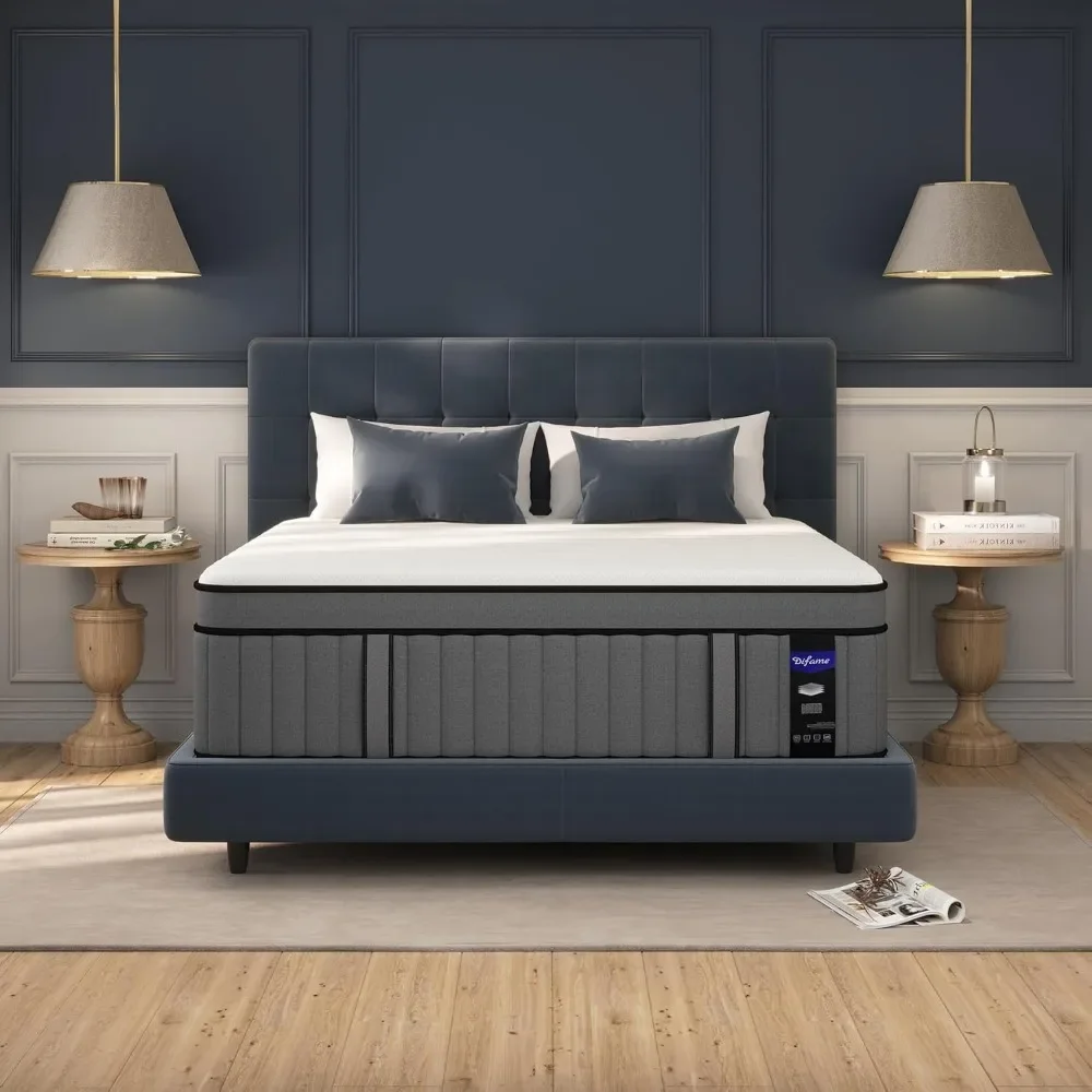 King Mattress with Individual Pocket Spring, Hybrid Cal King Mattress in a Box,Memory Foam Mattress, California King Size 6