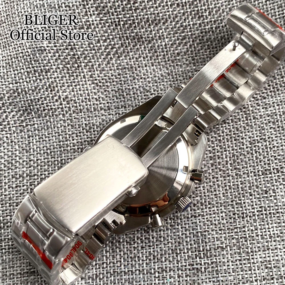 BLIGER Luxury 40mm Chronograph Quartz Watch For Men VK63 Movement