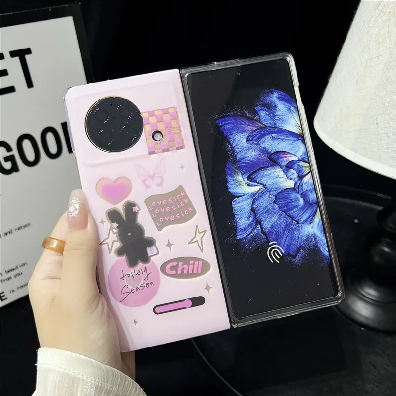 

Laser Colorful Cartoon Phone Case For VIVO X Fold PC Protective Cover Shell