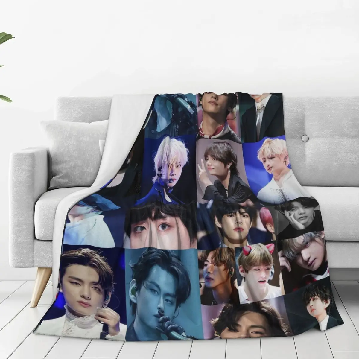 Kim Taehyung Blankets Fleece Warm Sofa Throw Blankets For Couch Bedding Office Throws Bedspread Quilt 2