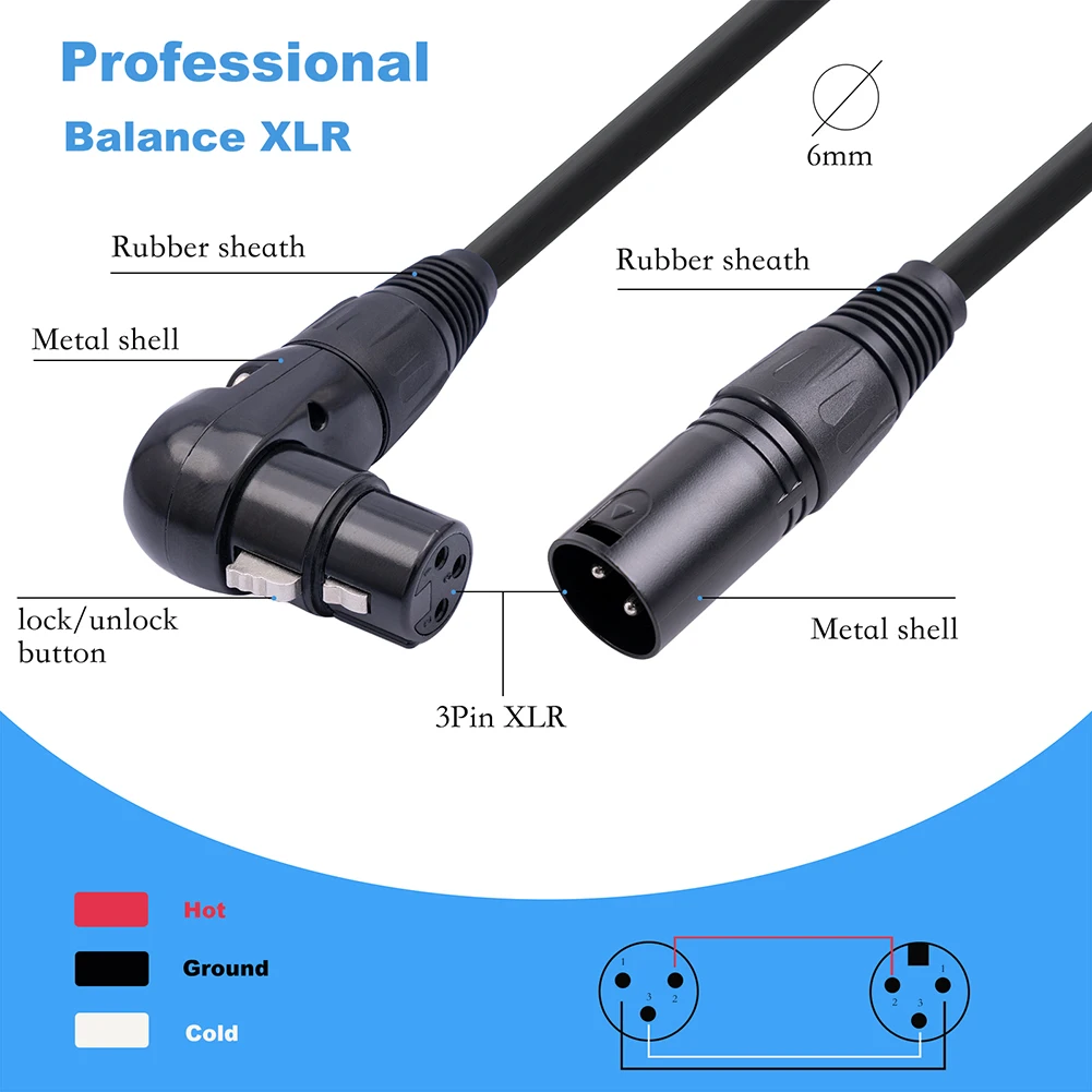 Ŀ  XLR - XLR  3  ũ Ŀ,  ̺,  Ʃ ũ ͼ, 0.3 m, 1/1 m
