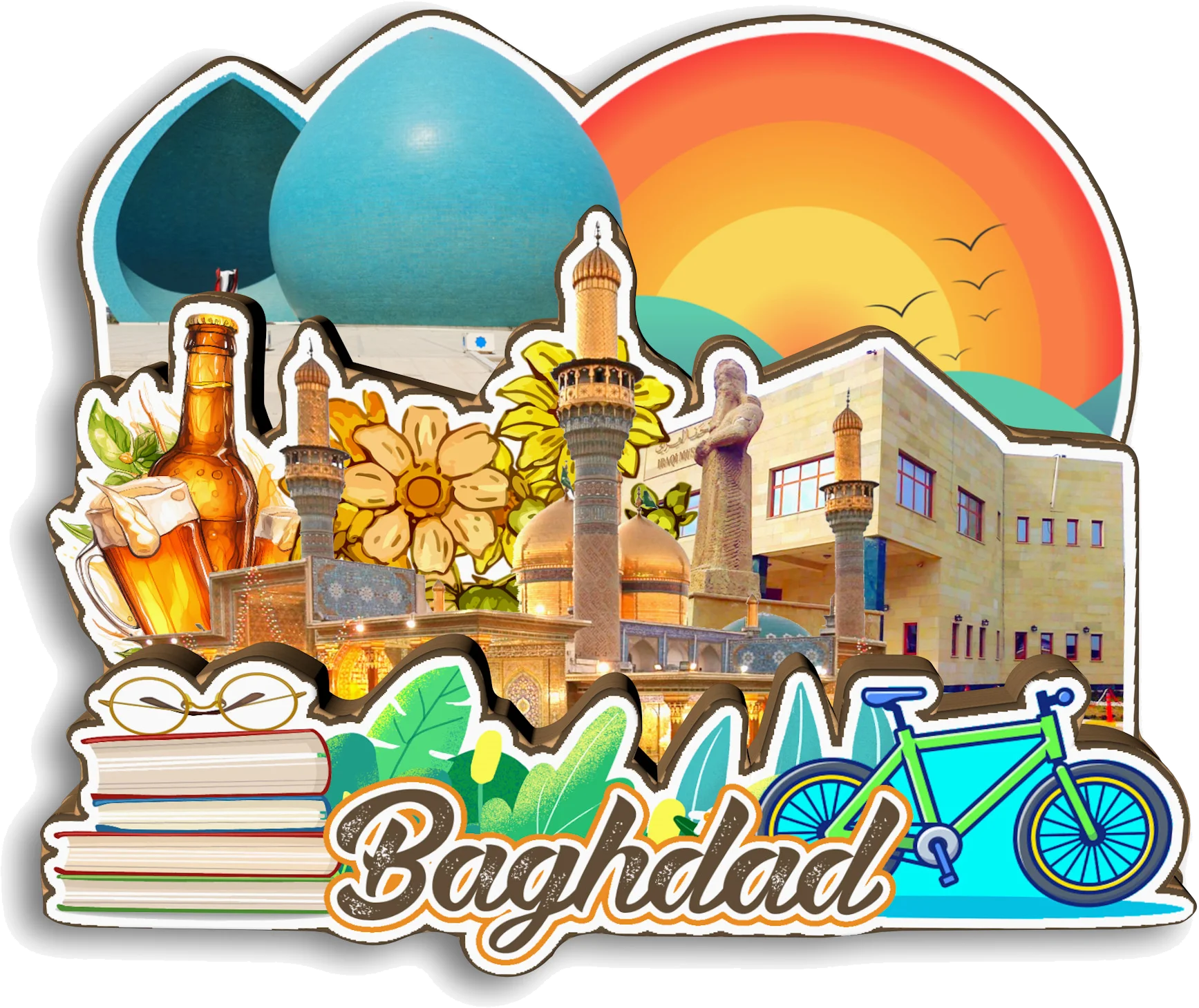Baghdad Erbil Sulaymaniyah Karbala Najaf Iraq Fridge Magnet Travel Souvenir Gift Handmade Decorative Refrigerator