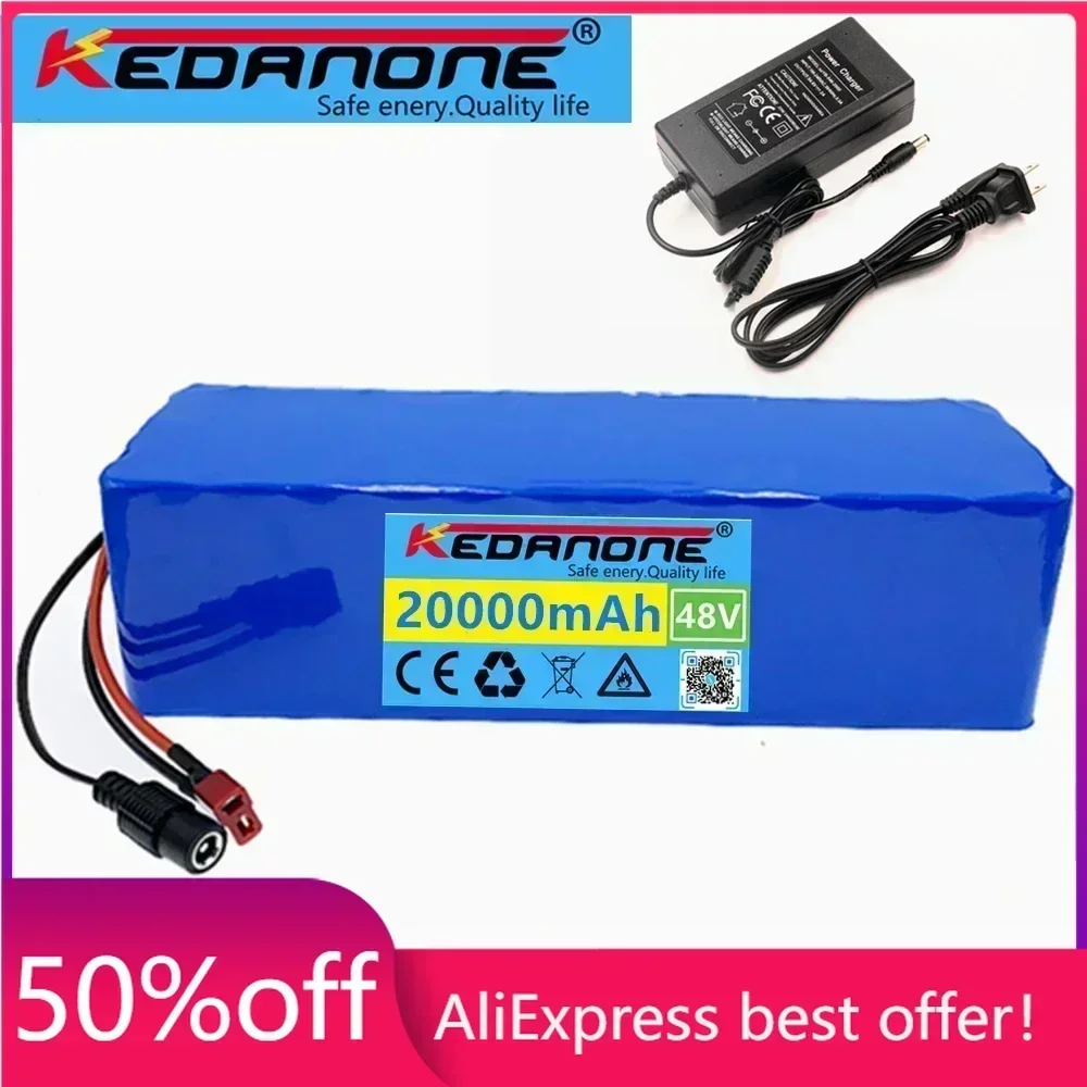 

48v Lithium ion Battery 48V 20Ah 1000W 13S3P Li-ion Battery Pack For 54.6v E-bike Electric Bicycle Scooter With BMS + 2A Charger
