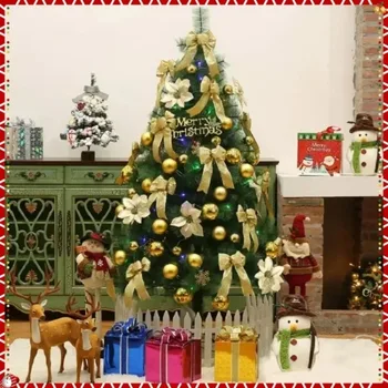 Simulation Christmas Tree Pine Needles Encryption Metal Base Luxury Christmas Tree 1.2m to 2.7m Christmas Party Decorations