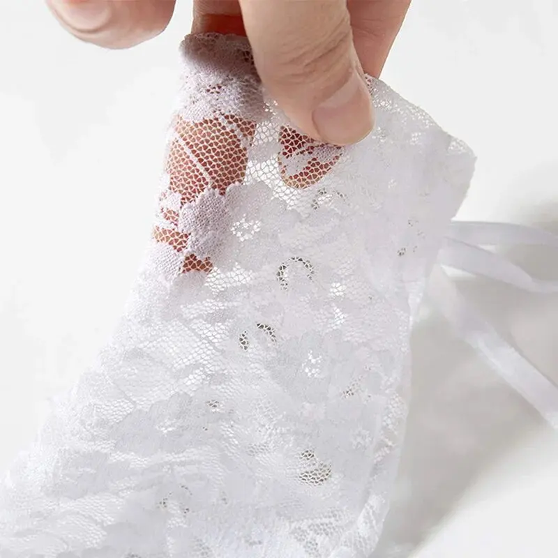 Women Sexy Lace Long Gloves Black Elbow Half-finger Gloves Ribbon Fingerless Fishnet Mesh Etiquette Party Gothic Lolita Gloves