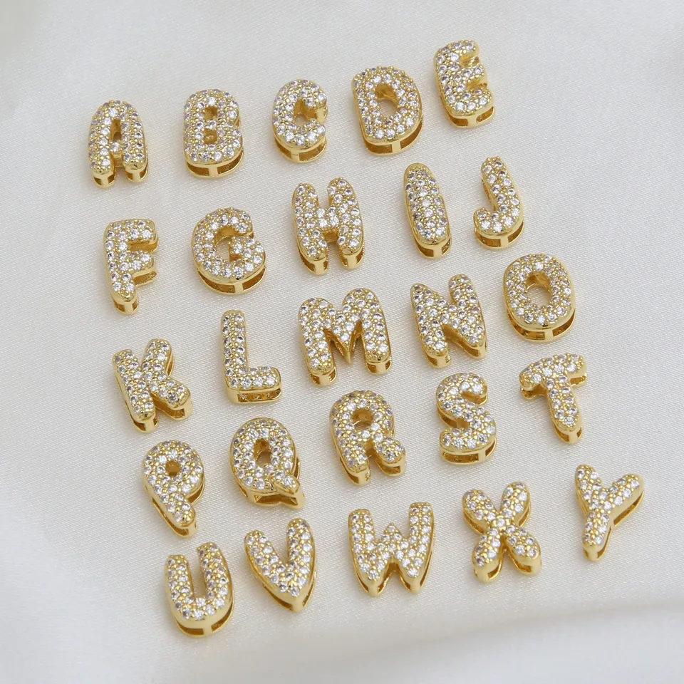 Trendy Gold Initial Letter Pendant Necklace