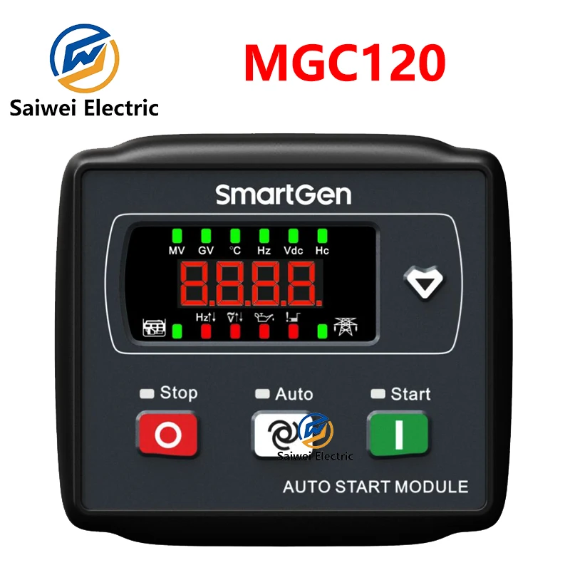 

Smartgen MGC120 Small Genset Controller LED Display Auto Start Stop ATS Switching Control Panel Gasoline Generator Set Par