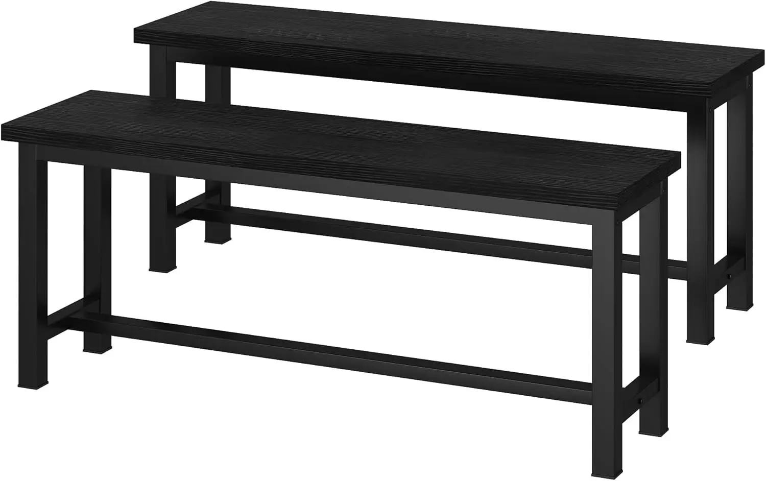 Dining Benches, 39 Inch Kitchen Bench, Pair of 2 for Living Room, Bedroom, Industrial Entryway Bench Dining Room Benches with