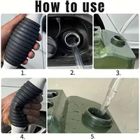 ชุดปั๊มถ่ายน้ำมันเชื้อเพลิงแบบมืออาชีพ - ปั๊มดูดน้ำมันแบบมือสำหรับงานหนัก ใช้ได้กับน้ำมันเบนซิน น้ำมันดีเซล และน้ำ 2