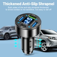 66W Power Adapter 4-Port Blue Light Fast Car Charger USB PD Quick Charge Adapter QC 3.0 LED Digital Display for Huawei Xiaomi - Image 5