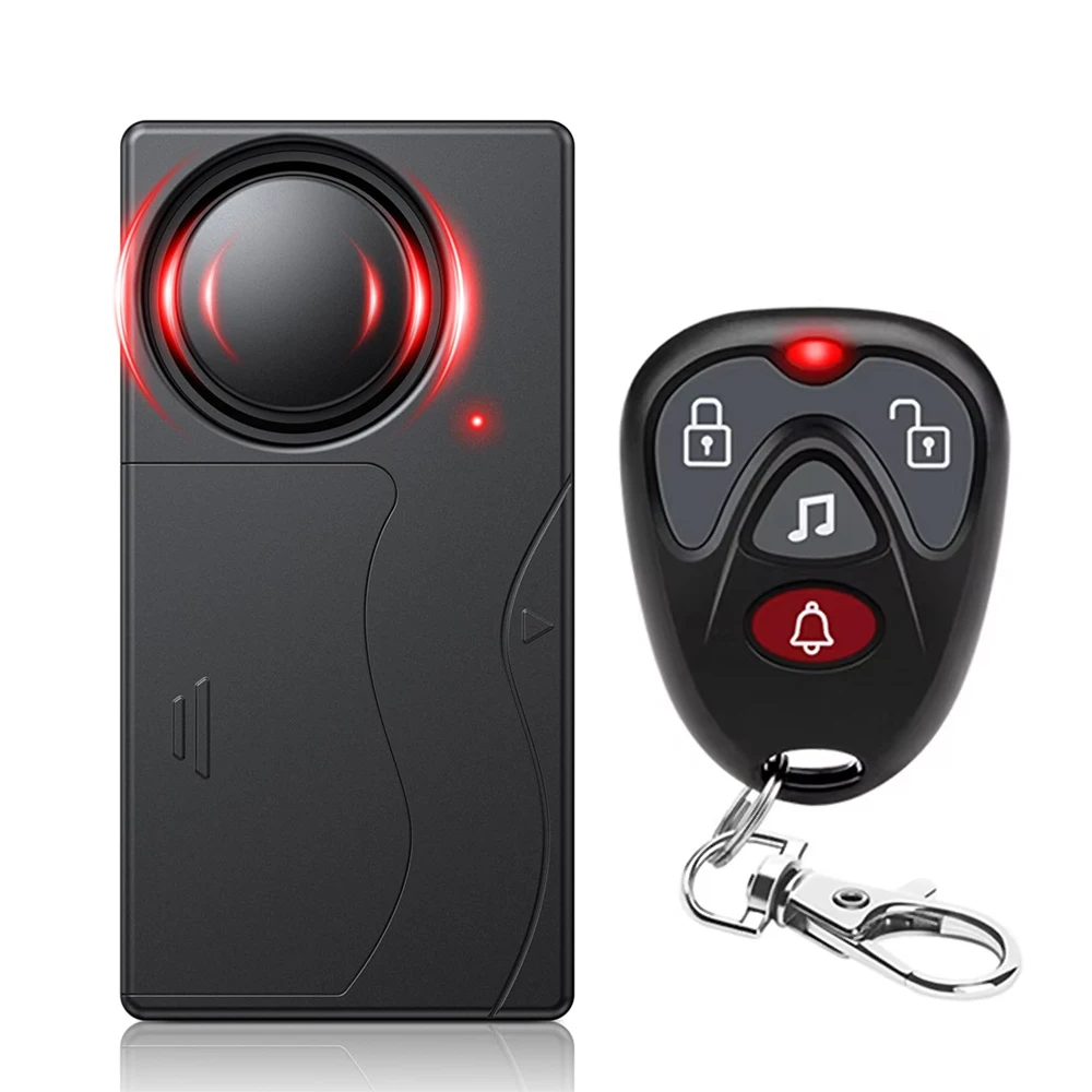 Awapow Wireless Vibration Alarm with Remote Control – 110dB Loud Anti-Theft Security for Bikes, Doors, and Windows