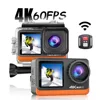 2.0" Touch IPS Dual Screen Action Camera 4K60FPS 24MP Wi-Fi 170D EIS Optional Filter 1080P Webcam Underwater 30M Sport Camera 1