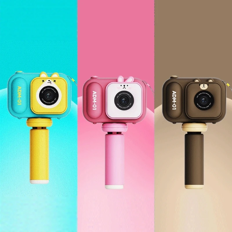 Safe and Portable Cartoon Children's Camera with Soft Silicone 32GB Memory Card for Outdoor Adventures
