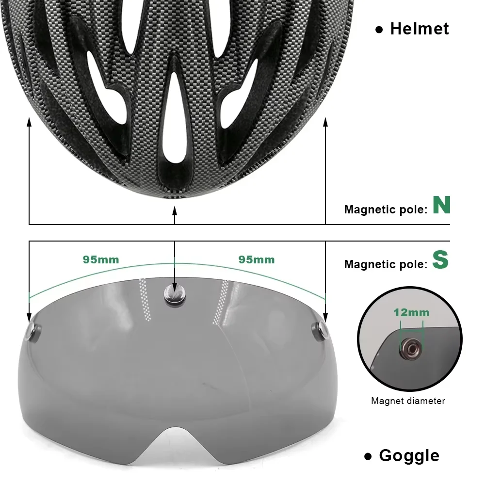 Wildside Road Bicycle Helmet Goggles Hat Lens Replacement Mtb Helmets Goggles Bike Hat Accessorie
