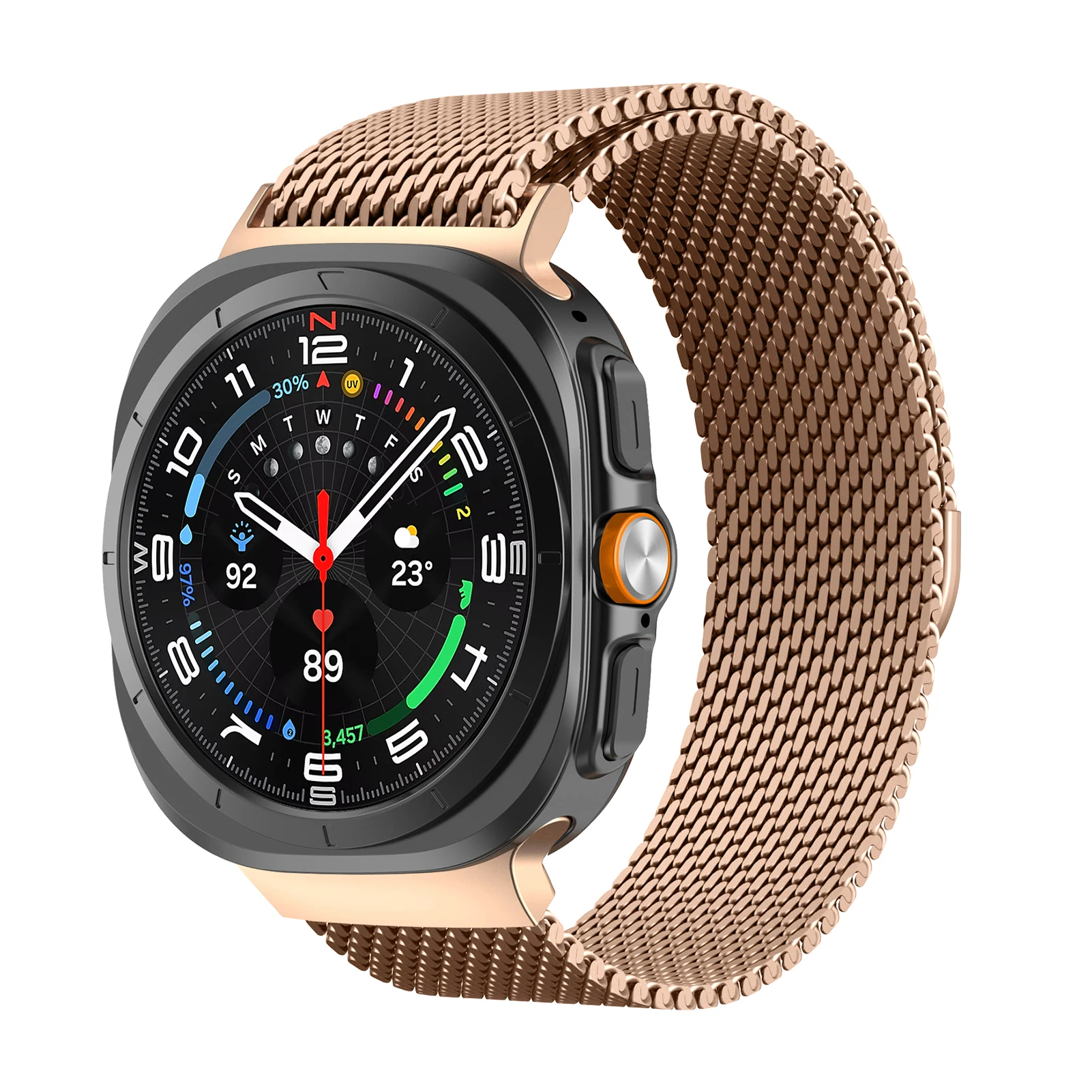 Thick Milanese Loop Stainless Steel Magnetic Smart Watch Bracelet Strap
