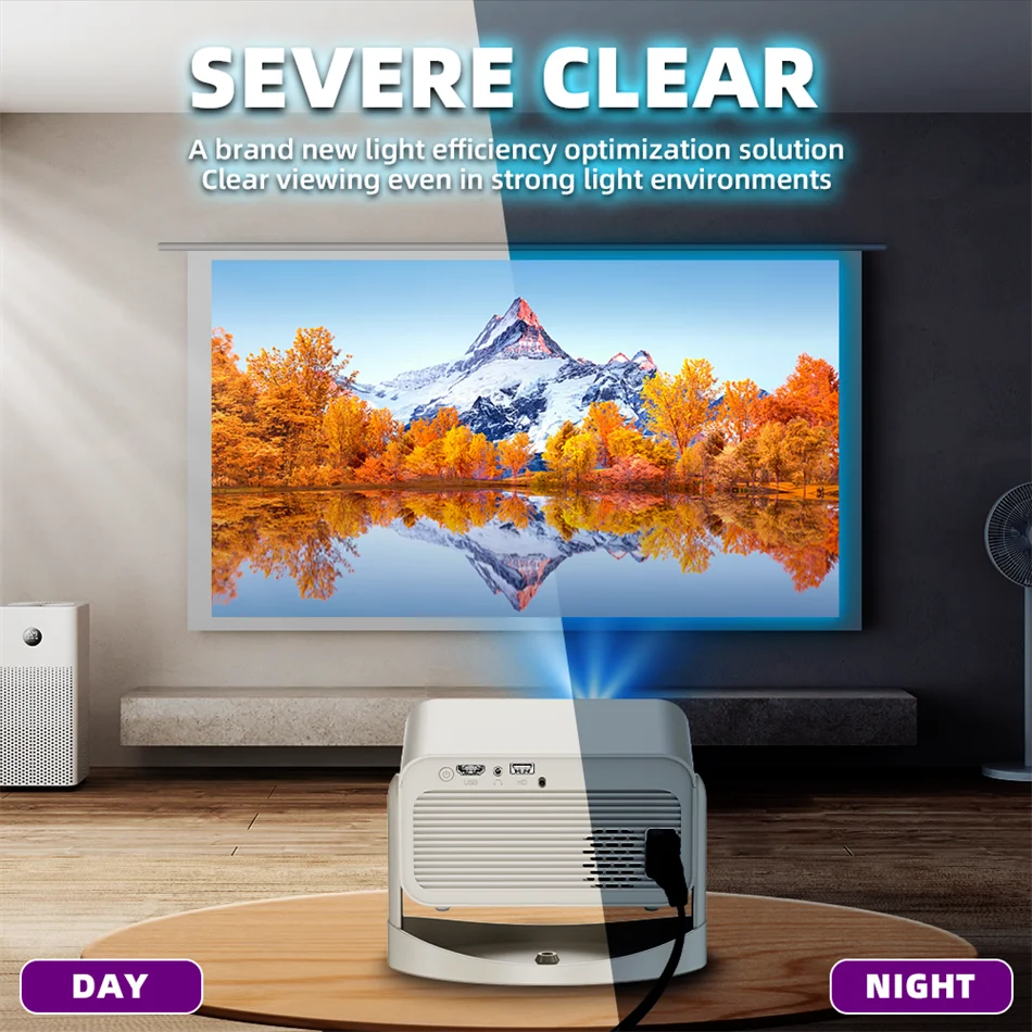 KaiAqua HT23 Plus 4K 650ANSI الأصلي 1080P جهاز عرض...