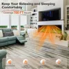3 Sided Electric Fireplace Inserts, 80 inch Eletric Fire Place Heater, Modern Built in Wall Fireplace with Realistic Led Flame 5