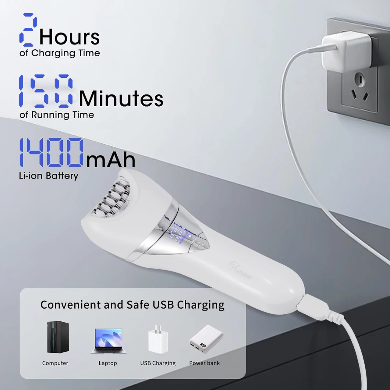 Depiladora Eléctrica 6 en 1 para Piernas Bikini Cara Cuerpo Recargable para Conveniencia IPX6 Húmeda/Seca para Mujeres &raquo; Depiladora Eléctrica 6 en 1