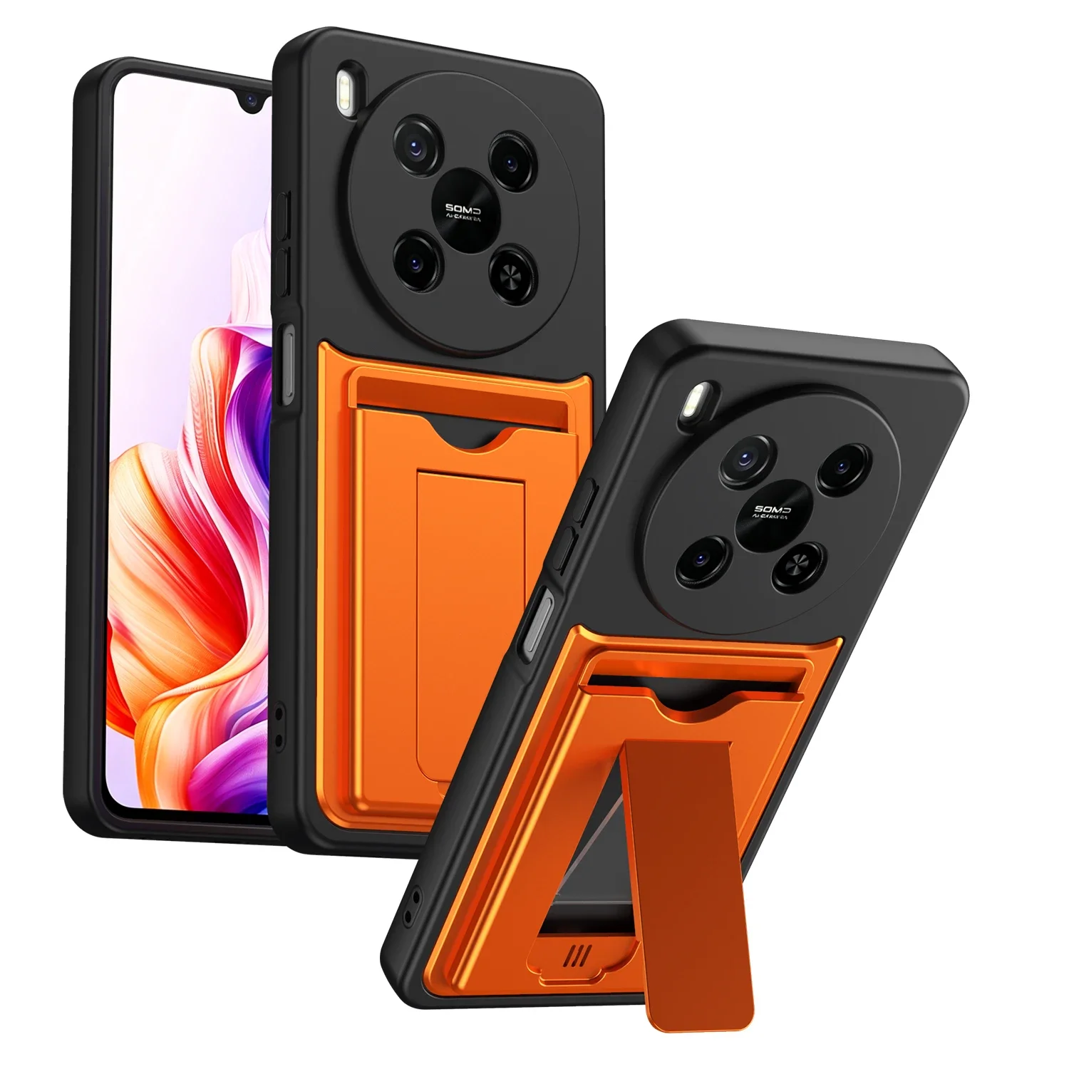 Durable Shockproof Armor Phone Case with Kickstand and Card Holder