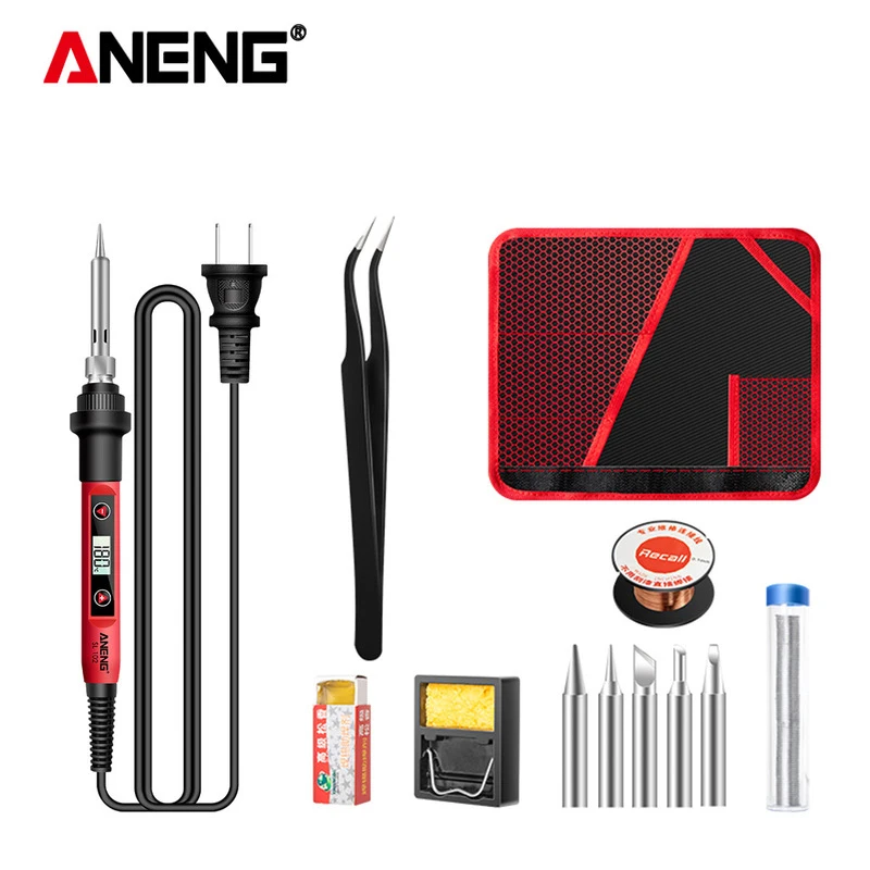 SL103/SL102/SL101 60W Digital Electric Soldering Iron Kit Temperature Adjustable 220V 110V Welder Tool Soldering Tips Rework hot air soldering Welding Equipment