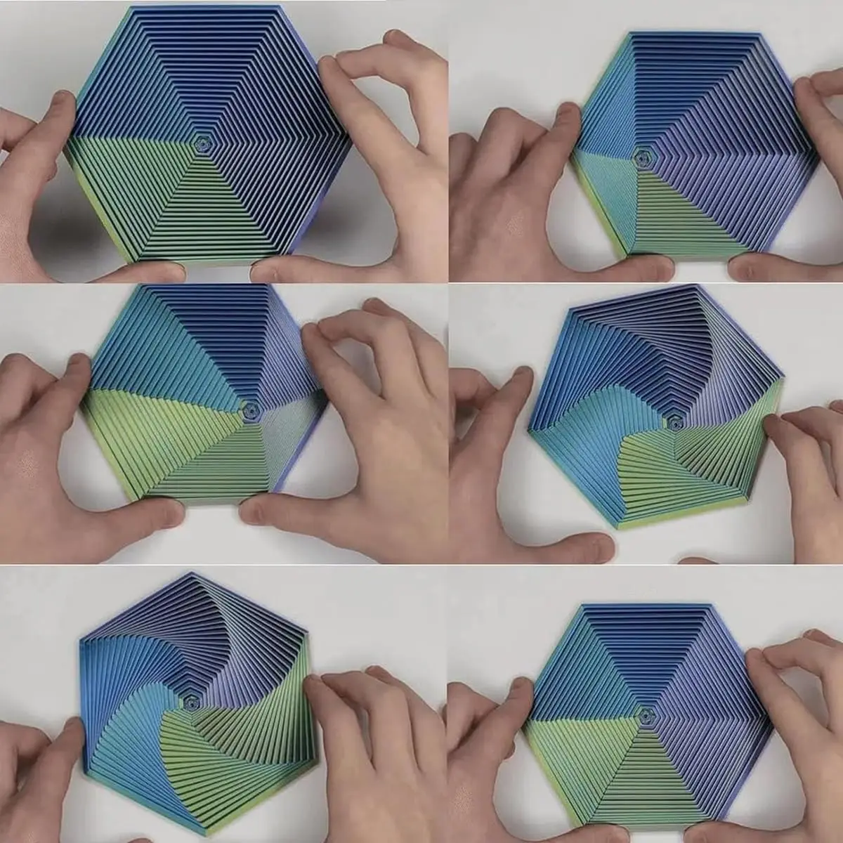 Fractal Fidget Hexagon,3D Printing Hexagon Fidget Toy, Infinity Cubes, Adult Fidgets for Anxiety Stress Relief