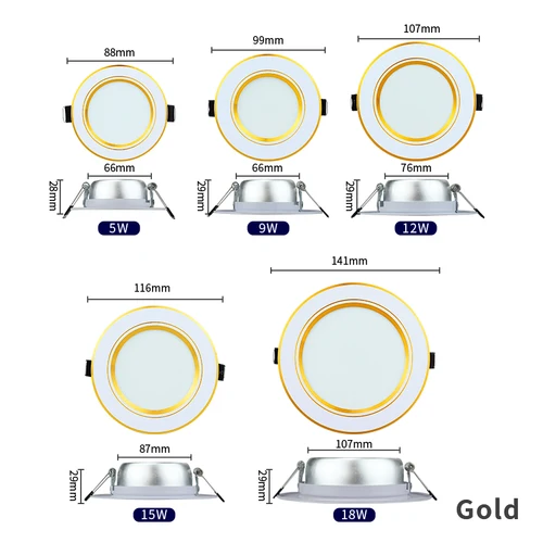 Led 통 5W 9W 12W 15W 18W 천장 조명 220V 최근 빛 라운드 Led 패널 빛 실내 조명 LED 스포트 라이트 4