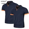 New Mens Short Sleeve T-Shirt Solid Color Streetwear Lightweight Lapel Polo Shirts for Men Summer Jogging Sport Tops