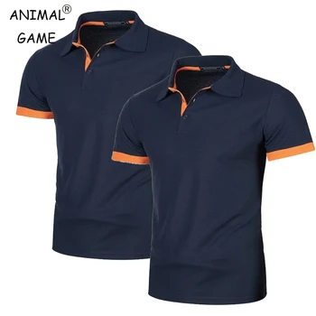 New Mens Short Sleeve T-Shirt Solid Color Streetwear Lightweight Lapel Polo Shirts for Men Summer Jogging Sport Tops