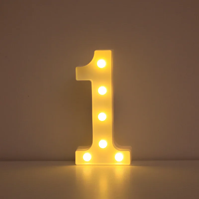 Illuminated LED Alphabet Letter & Number Lamp - Festive Night Light