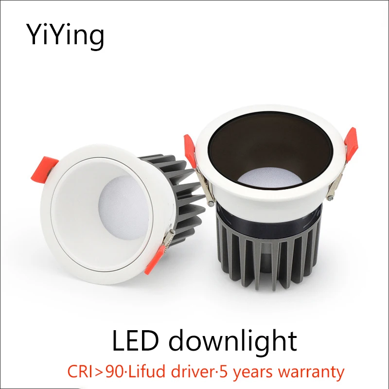 YiYing Led Downlight Recessed Round Tuya Dimmable Down Lights Replaceable Anti Glare Ceiling Lamp 110V 220V For Kitchen Home surface mounted ceiling downlight double spot led lamps replaceable gu10 kitchen living room decor square lamp lighting for home