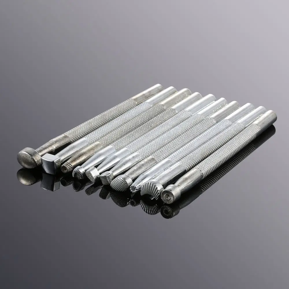 Description Picture 5 of itemMetal Leather Working Saddle Making Tools Carving Leather Craft Stamps Leather Stamping Solid DIY Printinting Staming