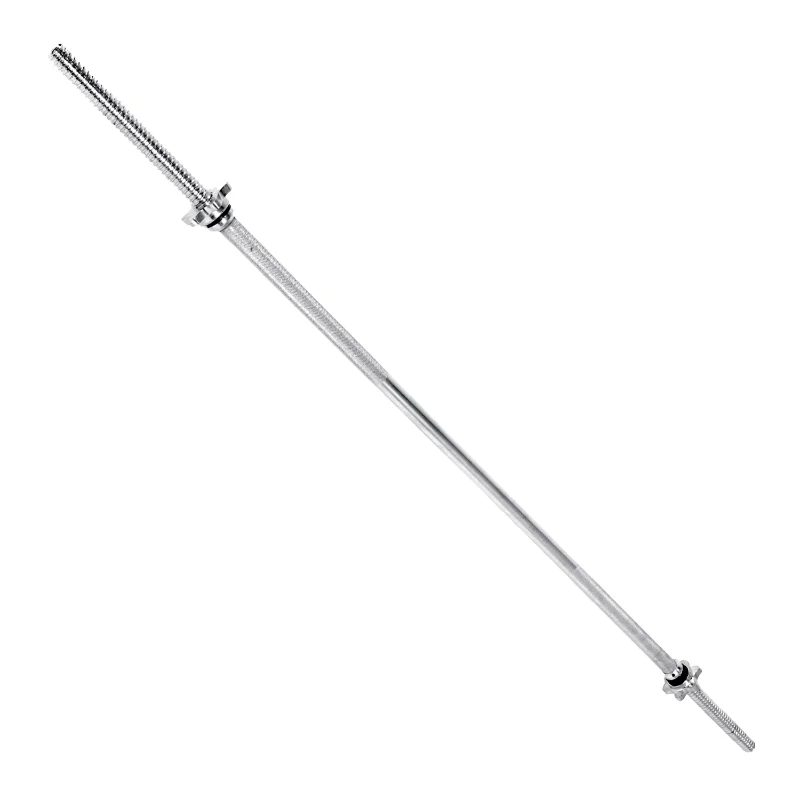 

Barbell Straight Standard Weight Bar with Threaded Ends, 6 ft barbell weights fitness barbell plates