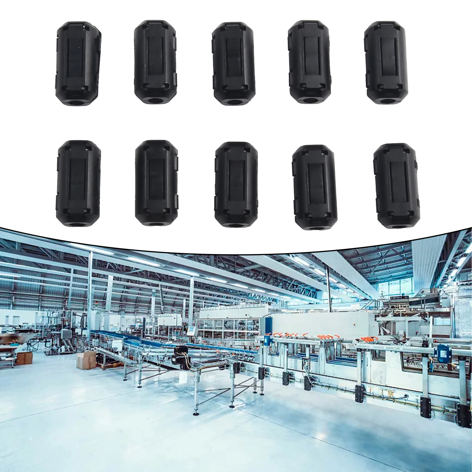 Description Picture 2 of item10pc TDK Toroidal Ferrite Core Noise Suppressor Filter Clip Bead Clip Choke Ring 5mm Cable Clamp Soft Magnetic For Powerline