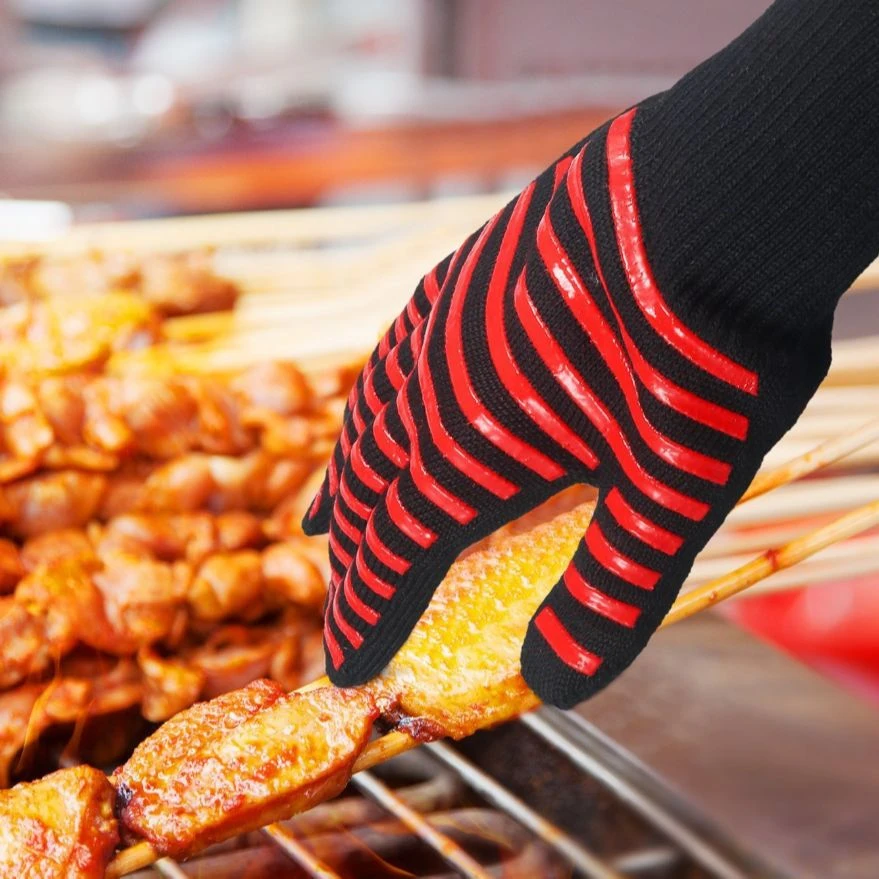 BBQ Gloves Oven Mitts Kitchen Accessories Heat Resistant Mircrowave Grill Glove