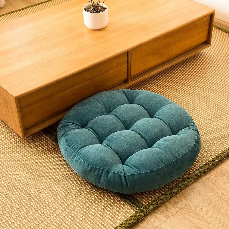 Inyahome Tatami Floor Pillow Floor Thick Tufted Seat Cushion Soft Thicken Yoga  Meditation Cushion Pouf Tufted Corduroy Coussin - AliExpress