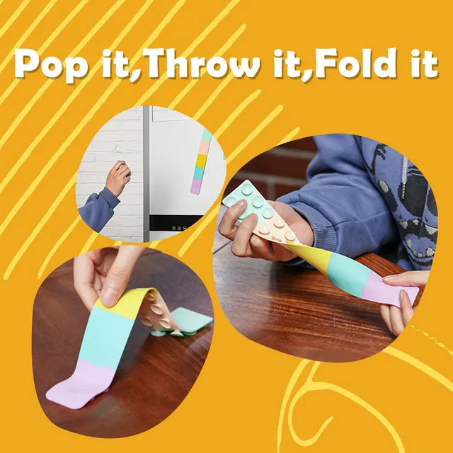 Suction Cup Square Pat Pat Silicone Sheet Squidopop Fidget Toy Children Stress Relief Squeeze Toy Antistress Soft Squishy toy 2