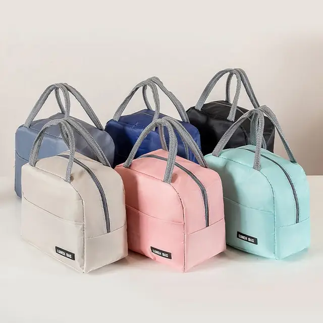 Insulated Canvas Lunch Bag – Portable Cooler for Kids 4